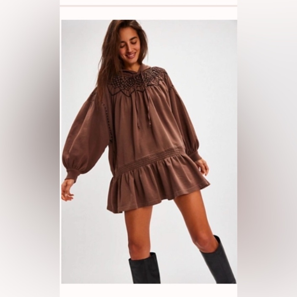 Free People Marty Smocked Mini Dress